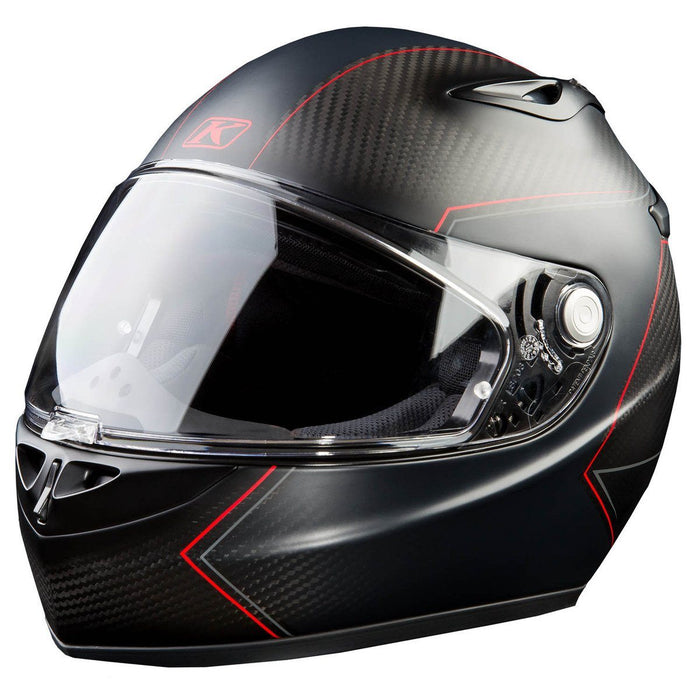 KLIM K1R Karbon Full Face Helmets - ECE/DOT Motorcycle Helmets Klim Meridian Red S 