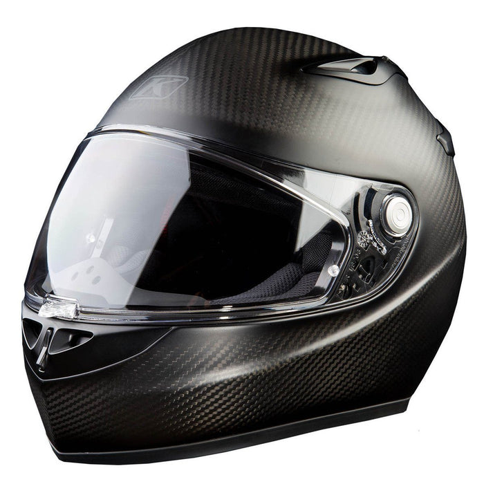 KLIM K1R Karbon Full Face Helmets - ECE/DOT Motorcycle Helmets Klim Raw Karbon Matte Black S 