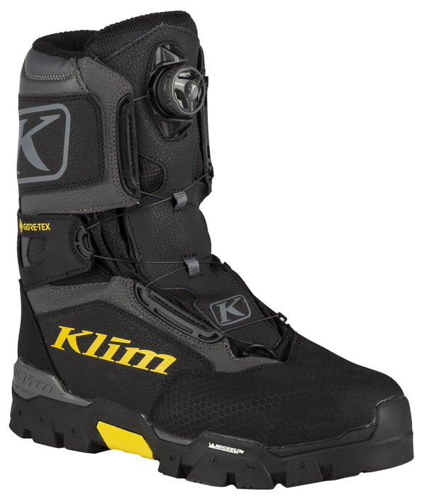 KLIM Klutch GTX BOA Boots Men's Snowmobile Boots Klim Black 7 