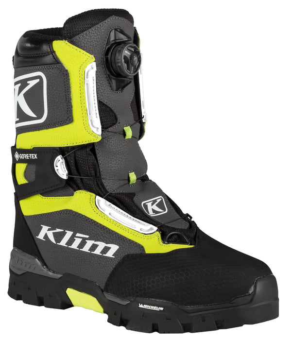 KLIM Klutch GTX BOA Boots Men's Snowmobile Boots Klim Hi-Vis 7 