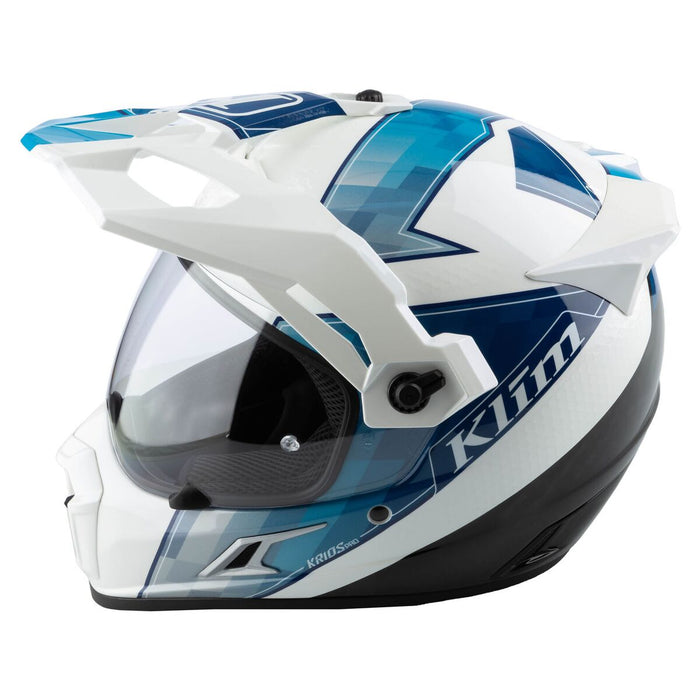 KLIM KRIOS PRO SPECTRUM HELMET - ECE/DOT in Spectrum White - Blue