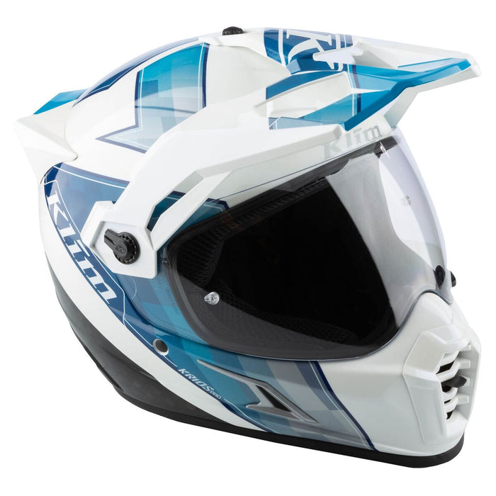 KLIM KRIOS PRO SPECTRUM HELMET - ECE/DOT in Spectrum White - Blue