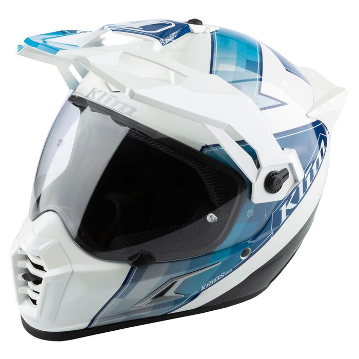 KLIM KRIOS PRO SPECTRUM HELMET - ECE/DOT in Spectrum White - Blue