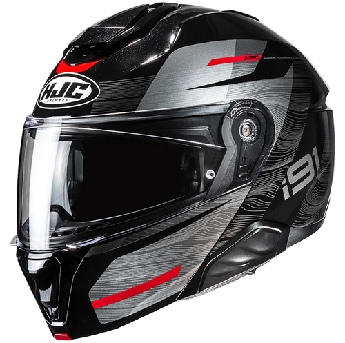 HJC i91 DUSK HELMET 2026 in Black/Red