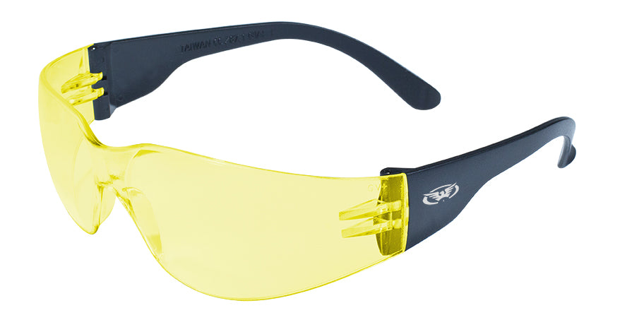 GLOBAL VISION RIDER SUNGLASSES in Black - Yellow Lens