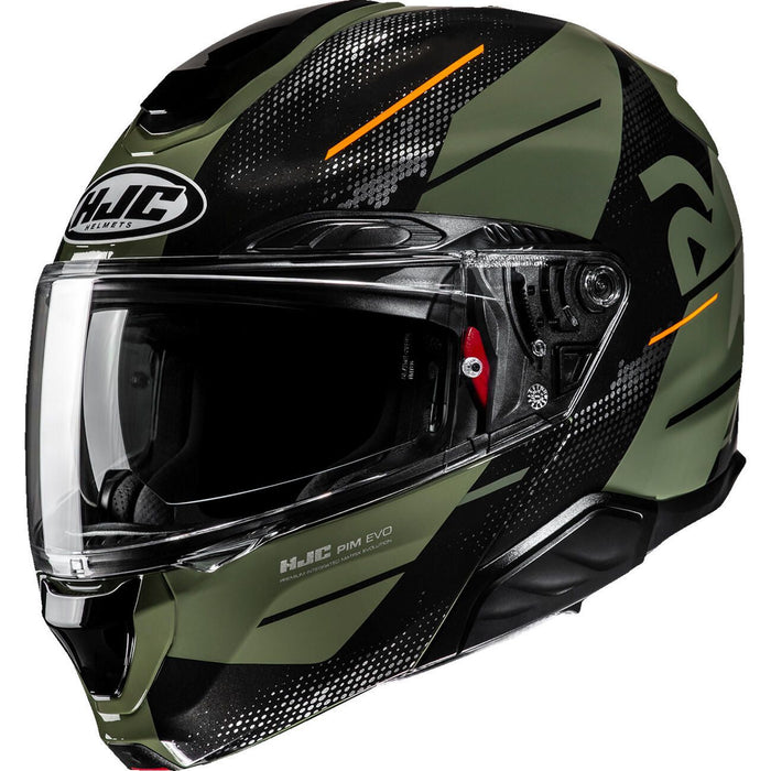 HJC RPHA 91 Blat Helmet 2025 in Olive/Orange