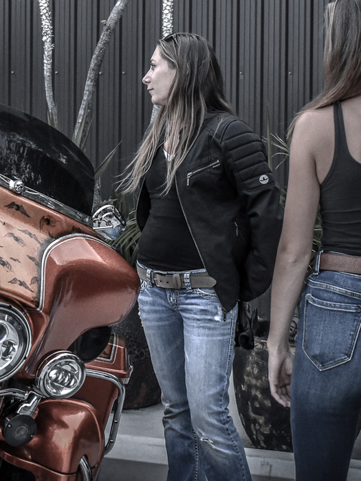 HELGRADE MONROE WOMEN'S WAXED JACKET in Black