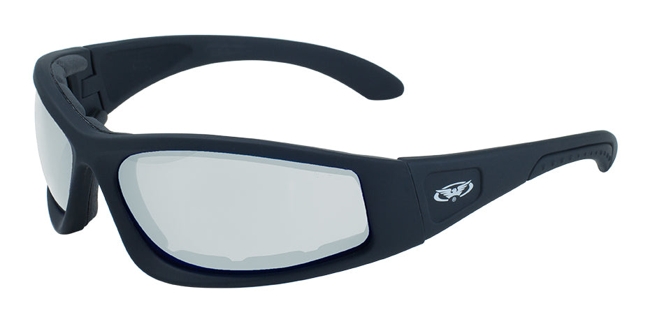 GLOBAL VISION PHOTOCHROMATIC SUNGLASSES in Triumphant Matte Black - Photochromatic Lens
