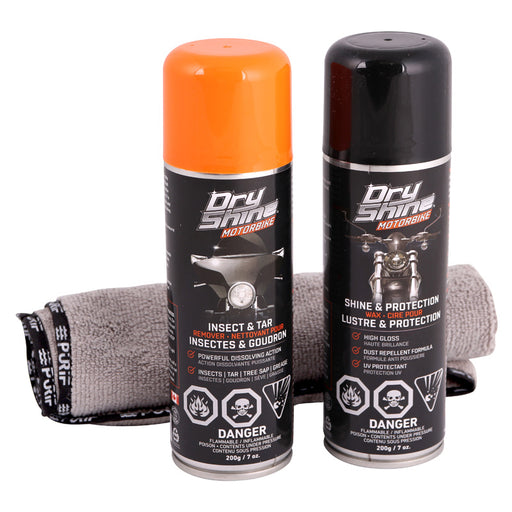 Dry Shine & Bug remover with Microfiber cloth Kit