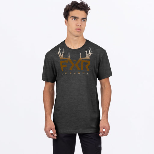 FXR Antler Premium T-shirt in Charcoal Heather/Copper
