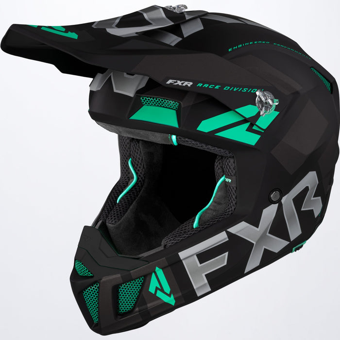 FXR Clutch Evo Helmet in Black/Mint