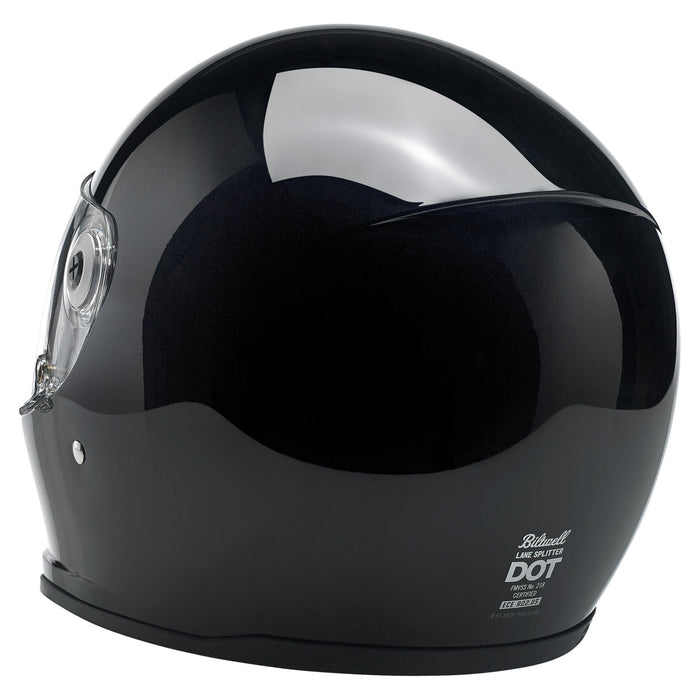 Biltwell Lane Splitter Solid Helmet in Gloss Black