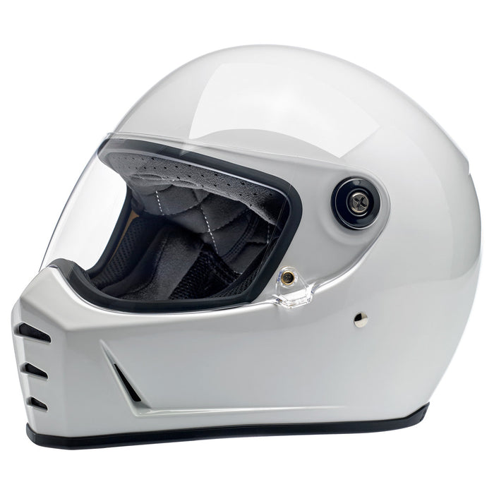 Biltwell Lane Splitter Solid Helmet in Gloss White