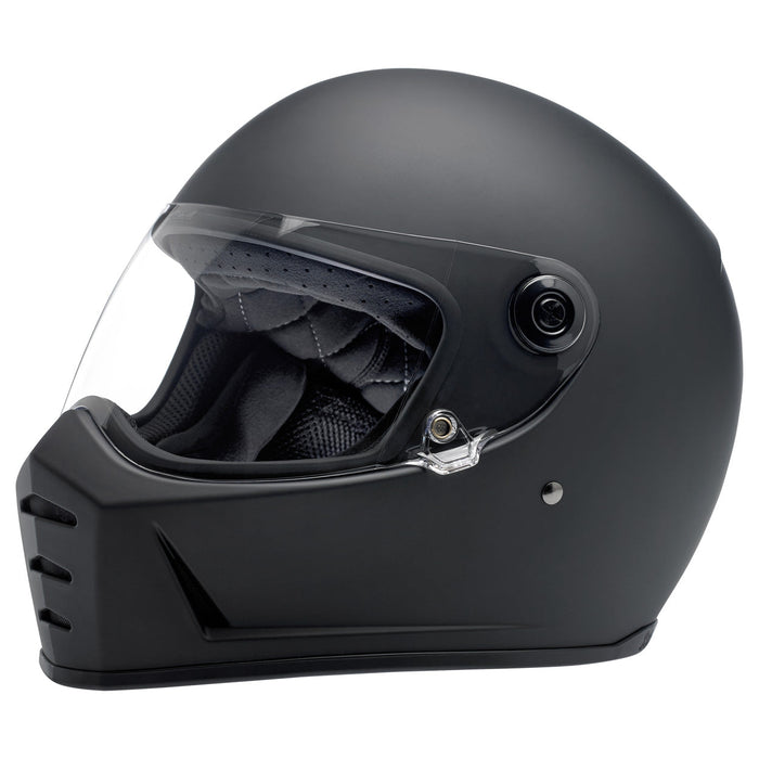 Biltwell Lane Splitter Solid Helmet in Flat Black