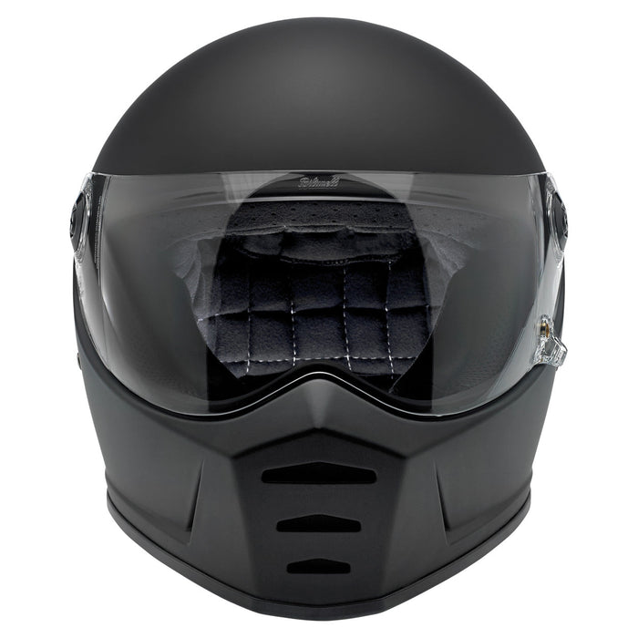 Biltwell Lane Splitter Solid Helmet in Flat Black