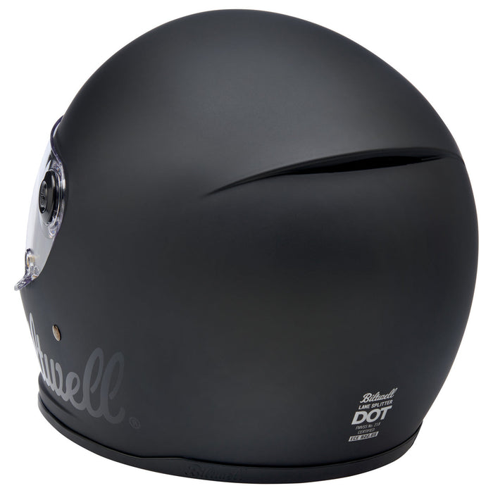 Biltwell Lane Splitter Flat Black Factory Helmet 2022