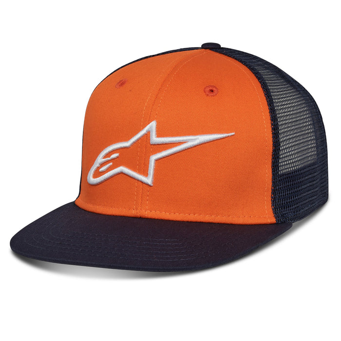 Alpinestars Corp Trucker Hat in Orange/Navy 2022