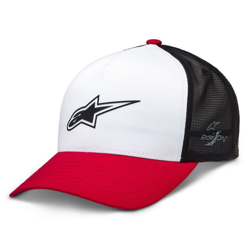 ALPINESTARS Advantage Tech Trucker Hats in White/Red/Black