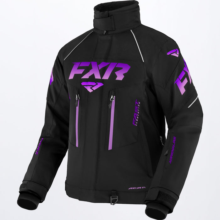 FXR Adrenaline Women's Jacket in Black/Purple-Lilac Fade