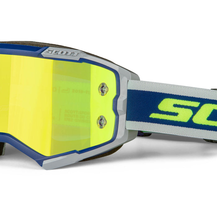 Scott Fury Goggles in Blue/Grey - Yellow Chrome Works