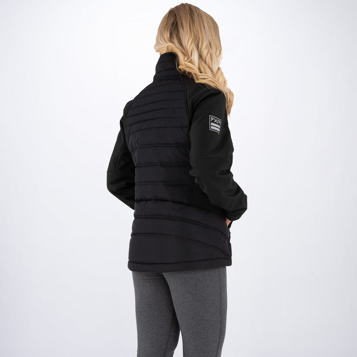 FXR Podium Hybrid Synthetic Down Women's Jacket in Black/Elec Pink