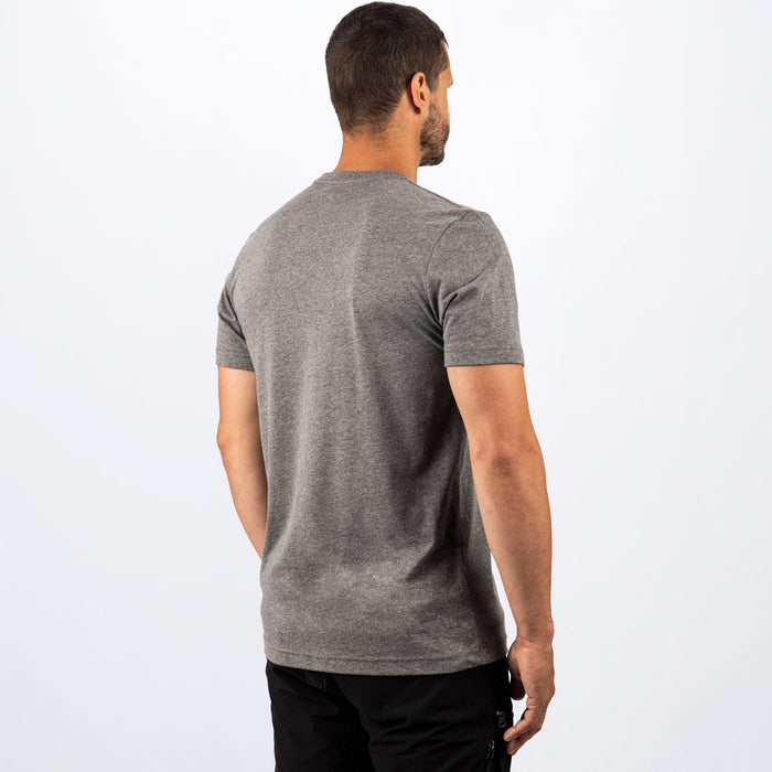FXR Helium Premium T-Shirt in Grey Heather/White