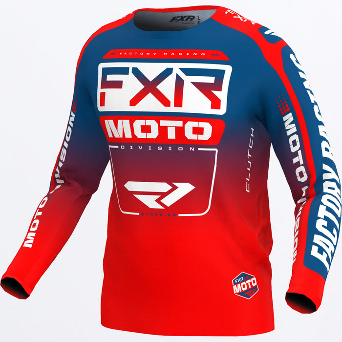FXR Clutch MX Jersey in Slate/Red