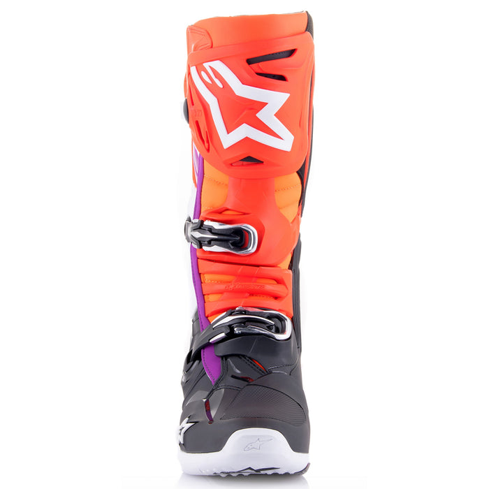 Alpinestars Tech 10 Boots in Black/Fluo Red /Red/Orange/White