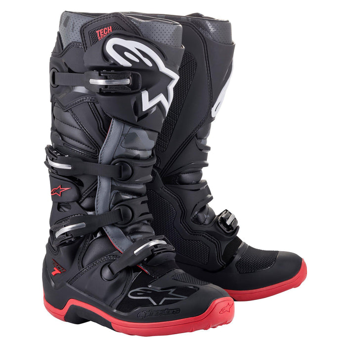 Alpinestars Tech 7 Boots in Black/Gray/Red 2022