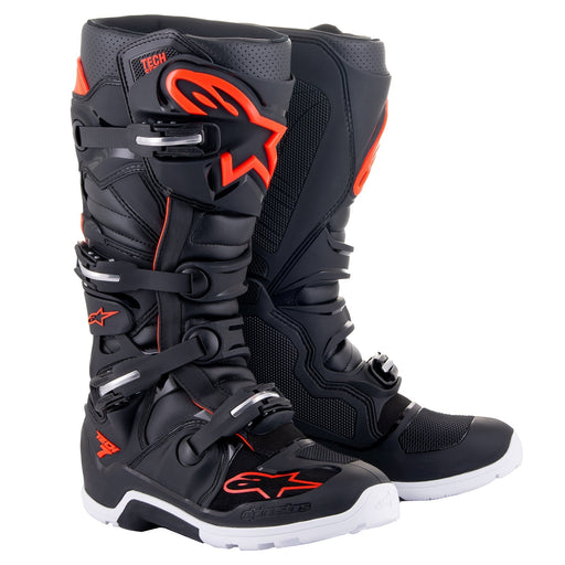 Alpinestars Tech 7 Enduro Drystar Boots in Black/Fluo Red 2023