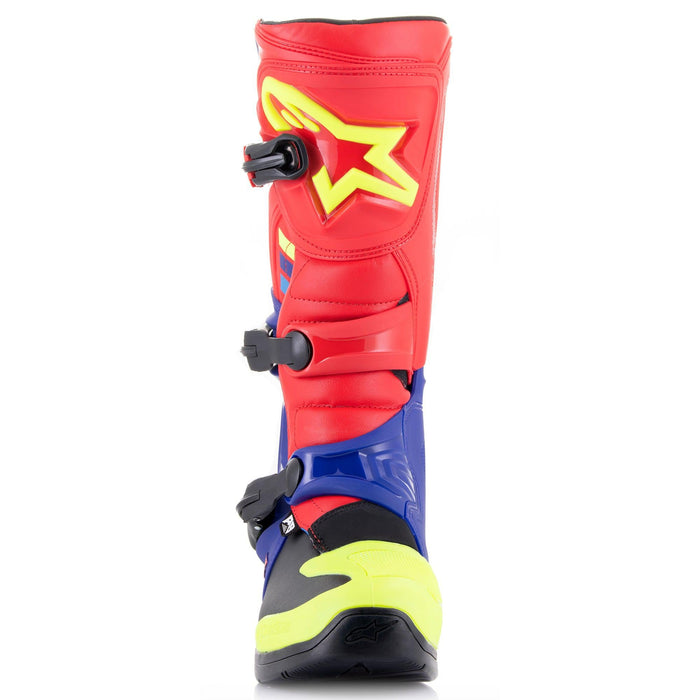 Alpinestars Tech 3 Boots in Red/Blue/Fluo Yellow 2023