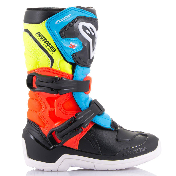 Alpinestars Tech 3S Kids Motocross/Off-Road Boots in Black/Fluo Yellow/Red 2022