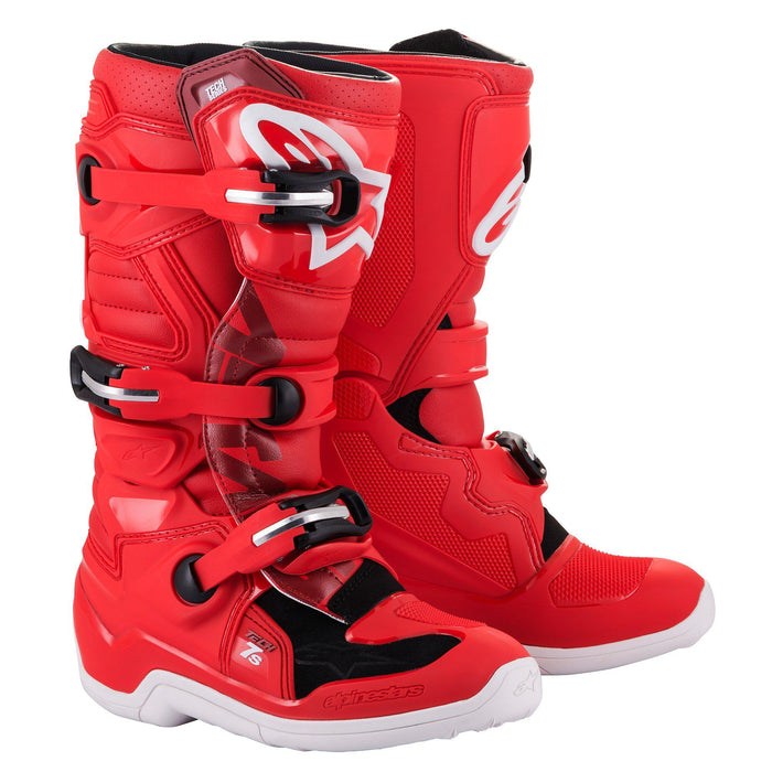 Alpinestars Youth Tech 7S Motocross Boots in Red