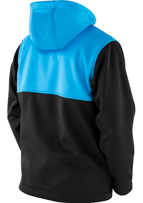 Helium Softshell Youth Jacket in Black/Blue/Hi-Vis - Back
