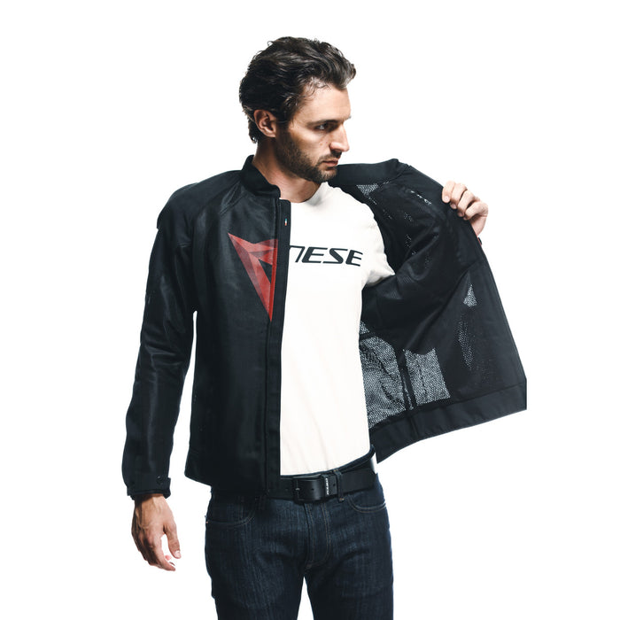 Dainese Herosphere Air Tex Jacket in Black/Red Diamond
