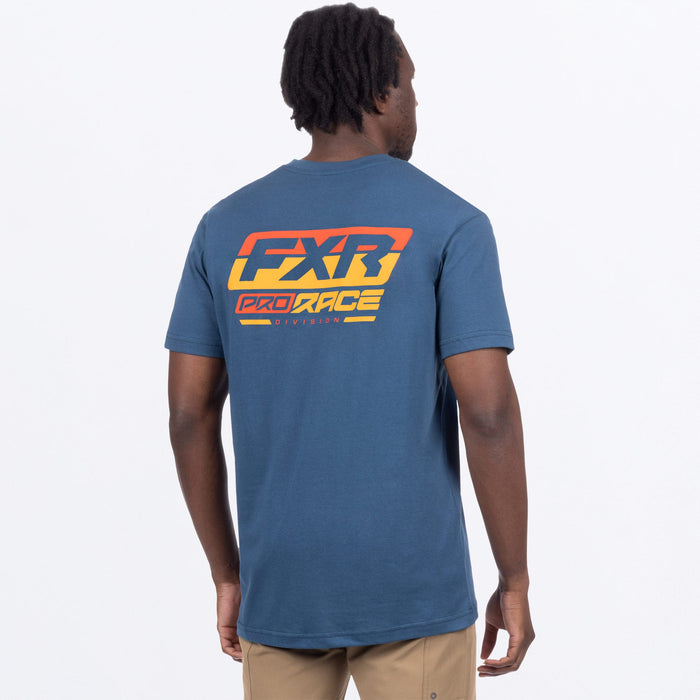 FXR Race Div. Premium T-shirt in Dark Steel/Tangerine