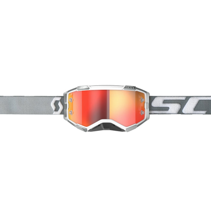 Scott Fury Goggles in White/Grey - Orange Chrome Works