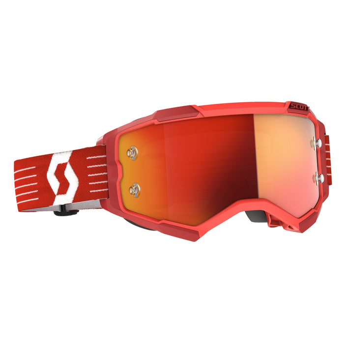 Scott Fury Goggles in Bright Red - Orange Chrome Works