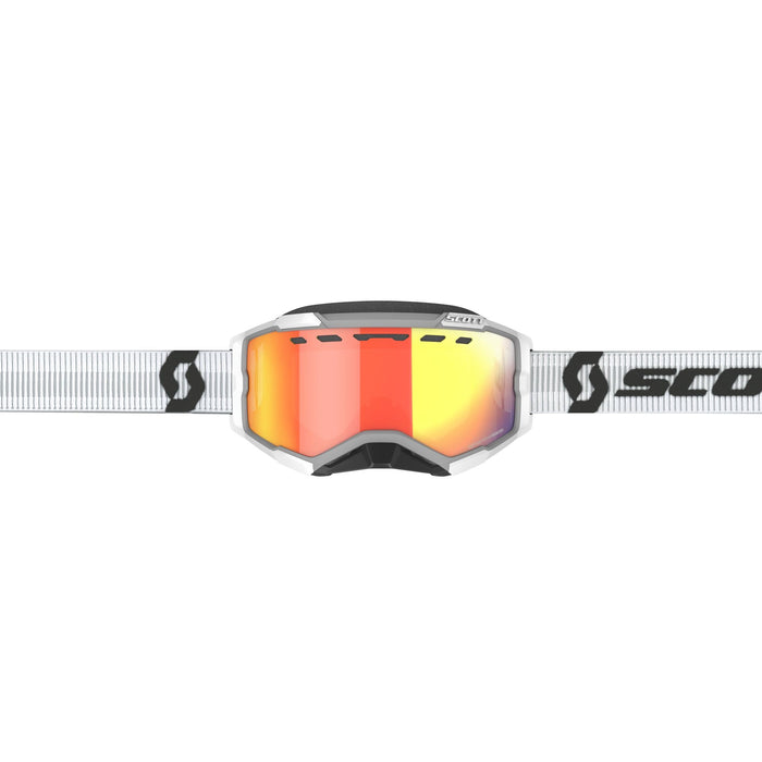Scott Fury Snow Cross Light Sensitive Goggles in White - Light Sensitive Red Chrome