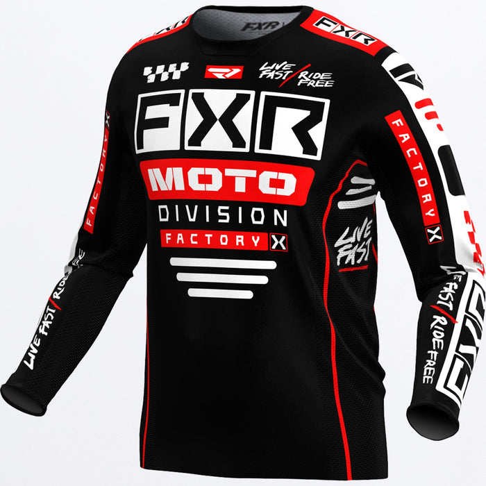 FXR Podium Gladiator MX Jersey in Black/Red