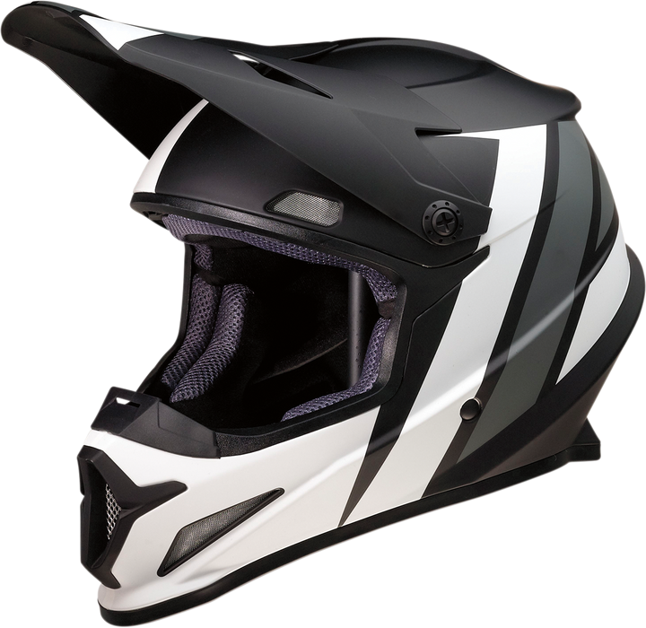Z1R Rise Evac Helmet in Matte Black/White/Gray