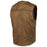 Joe Rocket Men's Mission Waxed Canvas Vest in Brown - Back