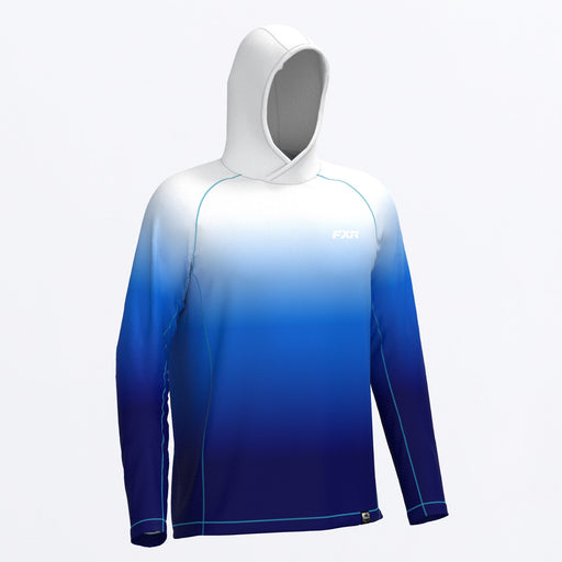 FXR Rush Air UPF Pullover Hoodie\ in Blue Fade