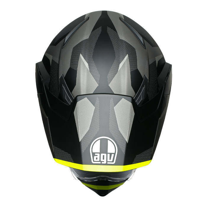 AGV AX9 Siberia Helmet in Matte Black/Yellow Fluo
