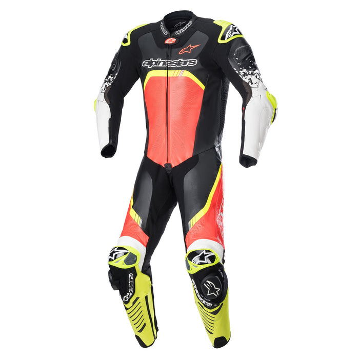Alpinestars GP Tech V4 One Piece Leather Suits in Black/Red/Yellow