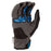 Klim Inversion Gloves in Asphalt - Electric Blue Lemonade - 2021