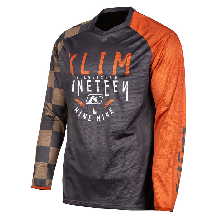 Klim Petrol Checkered Jersey in Potter's Clay