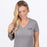 FXR Helium Premium V-neck Women's T-shirt in Grey Heather/Dark Steel