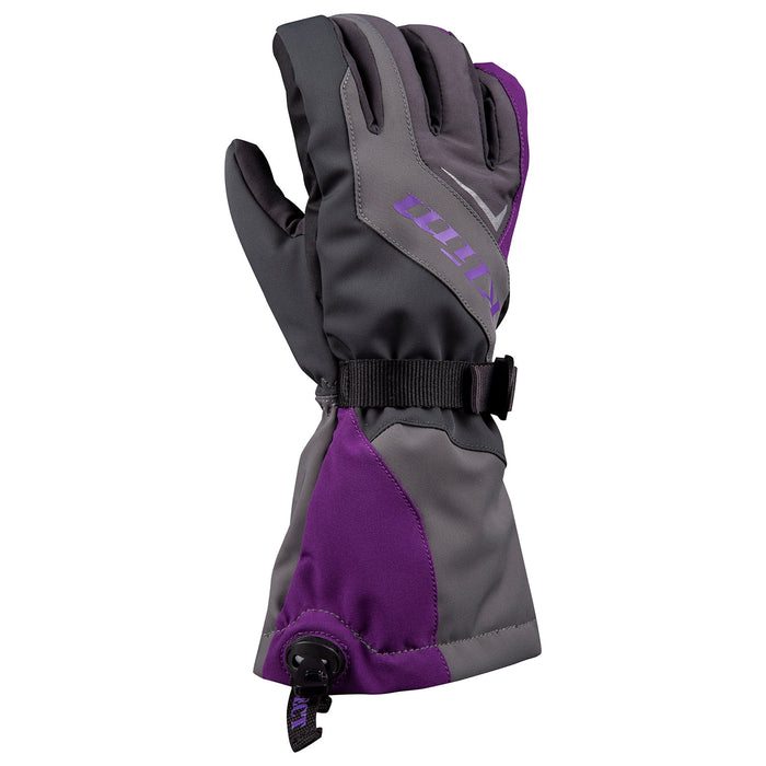 Klim Women's Ember Gauntlet Gloves in Deep Purple