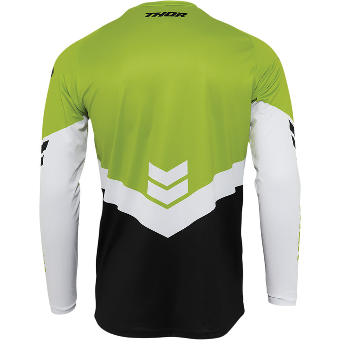Thor Youth Sector Chev Jersey in Black/Green 2022